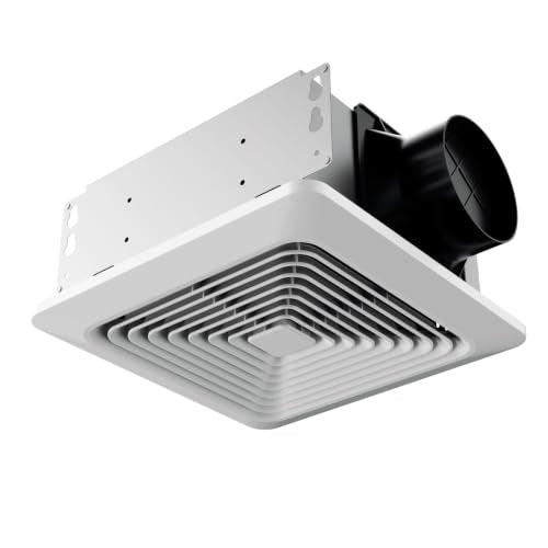 Fitop Bathroom Exhaust Fan 130CFM 1.5 Sones, Easy Installation | Ultra Quiet Ceiling Mounted – No Attic Access Required, Airflow Ventilation Fan for Bedroom, Laundry, Kitchen & Bathroom