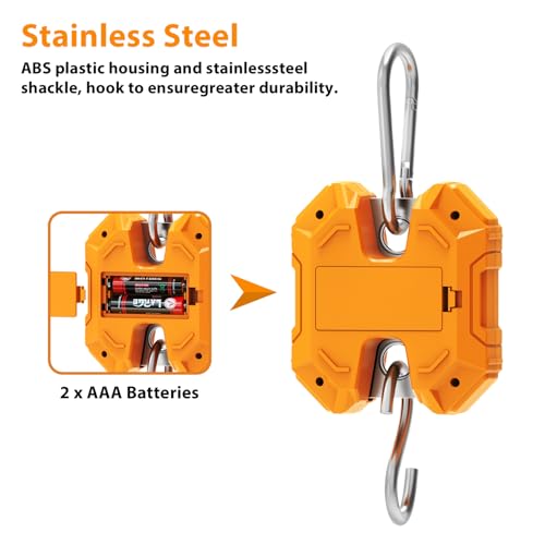 GRAM PRES Digital Hanging Scale - 660LB/300KG, Mini Crane Scale for Deer Hunting, Farm, Fishing, Meat, Game, Luggage, Outdoor