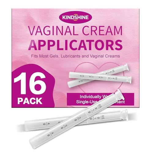 16 Pcs Disposable Vaginal Cream Applicators with Dosage Markings | Hygienic Individually Wrapped, Threaded Suppository Applicators for Women, Fits Most Vaginal Creams, Gels & Lubricants - size: 16 Pack