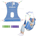 EZ Assistive Patient Lift Sling with Commode - Patient Lifting Slings for Transfer - Medical Full Body Straps for Elderly, Disabled,Nursing,Caregiver - SWL 500 lbs (Small-Blue-1 PC) - size: Small-Blue-1 PC