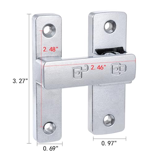 Silvery 180 Degree Zinc Alloy Barn Door Latch, Flip Gate Lock | Sliding Door Latch Lock,for bedroom,garage,balcony,barn,bathroom,drawer,Wine Cabinet,window,cabinet,pet enclosures - color: Silvery_180 Degree