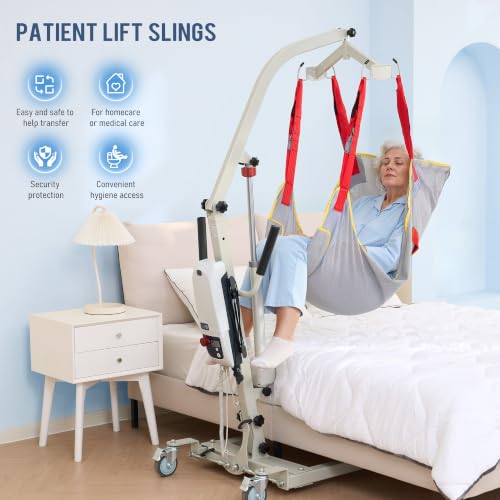 Lift Sling for Transferring Patients,for Elderly and Disabled,Up to 510lb | Full Body Lift Sling, Premium Mesh Transfer Sling for Bed Positioning & Lifting, Breathable & Sturdy Fabric