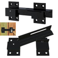 2PCS Flip Gate Latch Lock with Padlock Hole, Aluminum Alloy Adjustable Door Latch Barn Door Lock Fence Door Lock Latch for Outdoor Gate, Barn Door, Shed, Garage, Yard