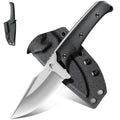 Purple Dragon Fixed Blade Knife - Full Tang Hunting Knife Black | Kydex Sheath, Forged from a Single Piece of D2 Steel, G10 Handle, Gift Box - size: 3.3 inch