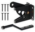 Self-Locking Gate Latch, Heavy Duty Automatic Gravity Lever for Wood Fence | Spring-Loaded Self-Locking; Thick Steel, Black Coated; for Wood Fence, Garden, Pool, Barn Gates; Works with Padlocks - size: Normal
