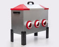 RentACoop 65 lb Large Capacity Chicken Feeder with 6 Ports, Adjustable Legs - size: 65 LB
