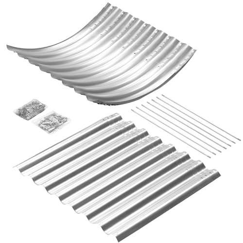 Land Guard 24“ Tall Galvanized Raised Garden Bed Kit, Galvanized Planter Garden Boxes Outdoor, Oval Large Metal Raised Garden Bed for Vegetables (Classic Silver, 4×2×2ft) - color: Classic Silver, size: 4×2×2ft