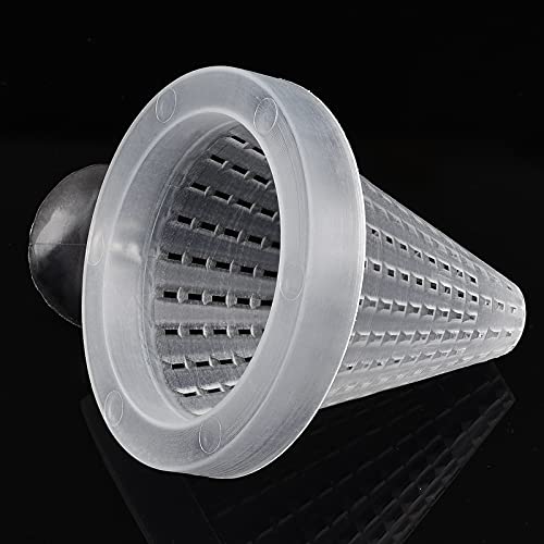 WEAVERBIRD 4PCS Aquarium Nematode Feeder, Live Blood Worm Plastic Cone Cup Shape Basket Feeder for Feeding Fish with Suckers