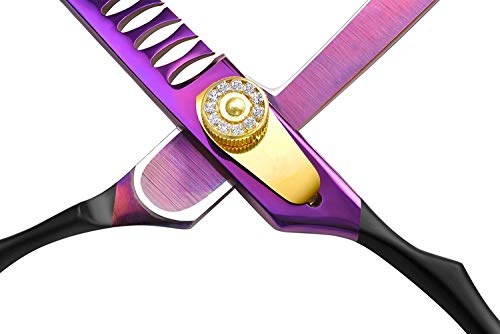 Purple Dragon Professional 7.0/8.0 inch Pet Grooming Hair Cutting Scissor | Japan 440C Stainless Steel, for Pet Groomer or Family DIY Use