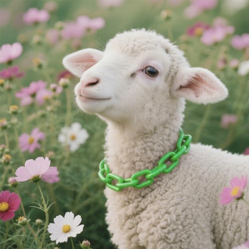 2 Pack Goat Collar Breakaway Chain for Sheep Halter Plastic Chain Breakaway Link Goat Collar Easy to Clean