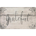 Cozy Living Anti-Fatigue Kitchen Mat, Grateful Floral 17.5"x30" - color: Grey/Cream, size: 18"L x 18"W x 0.5"Th