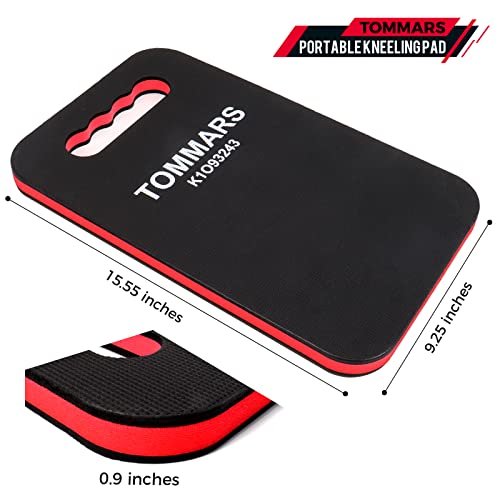 0.9 Inch Thick Mechanic Kneeling Pad, 15.55 x 9.25 Inches | High-Density PE Foam Knee Cushion with Double-Sided Nonslip Surface and Carry Handle for Gardening, Yard Work and Repairs - size: 9.25in Length-Unfodable