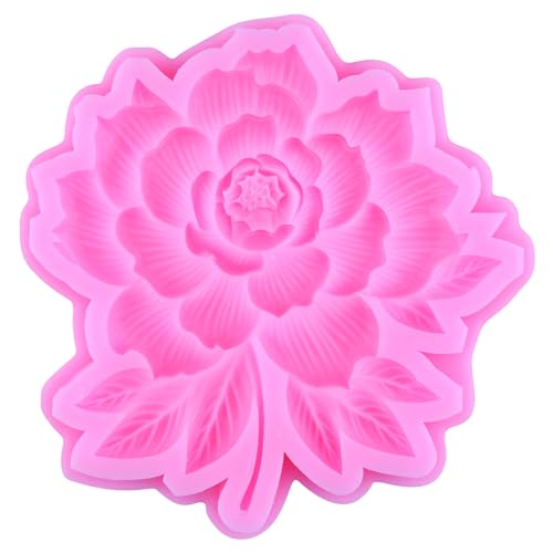 Mujiang Flower Silicone Mold Peony Rose Daisy Flower Fondant Mold Set of 4 | Flower Chocolate Candy Mold Wedding Birthday Cupcake Topper Cake Decorating Polymer Clay Resin Gum Paste - color: Style L