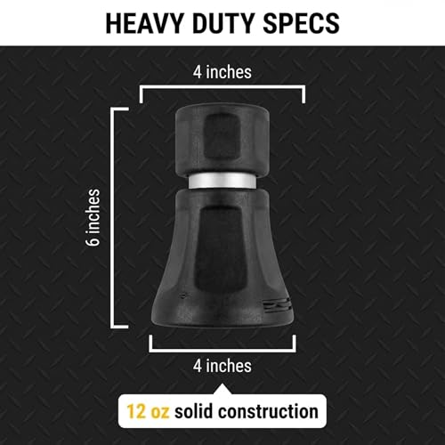 Hi-Tech Industries Power Flow Fireman Style Nozzle SP-020N – Heavy Duty Adjustable Garden Hose Spray Nozzle with Comfort Grip, Leakproof Design