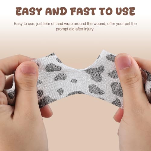 POPETPOP 6 Rolls Self Adhesive Bandage Wrap for Dogs Cats Rabbits Breathable Vet Wrap Dirt-Resistant Elastic Cloth for Paw Protection Wound Care Outdoor Activity 1.96In Rolls