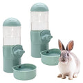 Tfwadmx Rabbit Watter Bottle 17oz Hanging Guinea Pig Automatic Water Dispenser No Drip Small Animal Cage Water Feeder Bowl for Bunny Chinchilla Hedgehog Ferret 2PCS (Blue) - color: Gray Watere 2pcs