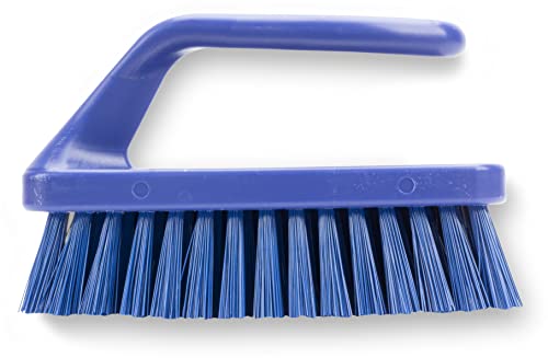 SPARTA Scrub Brush with Iron Shaped Handle and Stiff Bristles, Heavy Duty Scrubber Brush for Kitchen, Bathroom, Shower, Tile, Sink, Carpet and Bakepans, Polypropylene, 6 Inches, Blue - color: Blue, size: 6 Inches (Pack of 1)