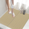 Shower Mat Non-Slip Bath Mat for Tub and Shower Stall,236 Suction Cups with Drain Holes, Quick Dry Machine Washable, Extra Grip for Stand Up Showers, Bathroom Essentials 24x24 Inch (Brown) - color: Brown