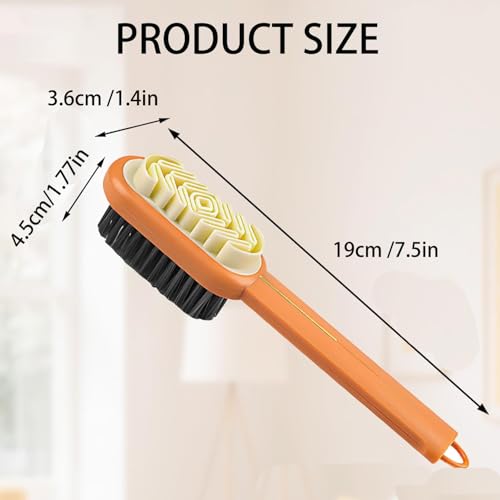 2 in 1 Scrub Suede Shoe Brush and Rubber Polish Eraser with Soft Plastic Bristles for Suede（Includes 1 Suede Shoe Brush）