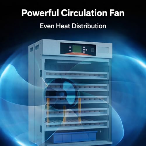 1000 Egg Commercial Cabinet Incubator with Auto Egg Turning, Precise Temperature & Humidity Control, Large Poultry Incubator for Chicken, Duck, Goose & Quail Eggs, Ideal for Large Farms