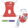 EZ Assistive Patient Lift Sling with Commode - Patient Lifting Slings for Transfer - Medical Full Body Straps for Elderly, Disabled,Nursing,Caregiver - SWL 500 lbs (Small-Red-1 PC) - size: Small-Red-1 PC