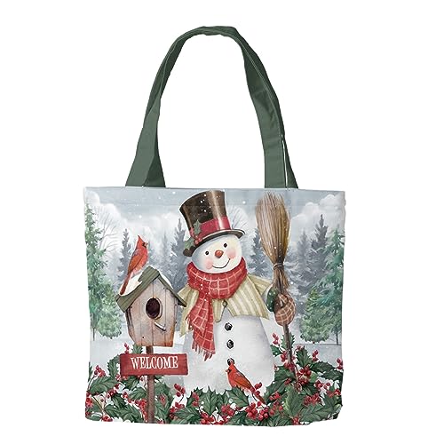 Briarwood Lane Tote Bags 14" x 15" x 7" 2022 Collection - color: Jolly Snowman