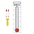 Goal Thermometer Chart Goal Tracker - 48"x12" Adhesive Dry Erase Fundraising Thermometer Sticker - color: White