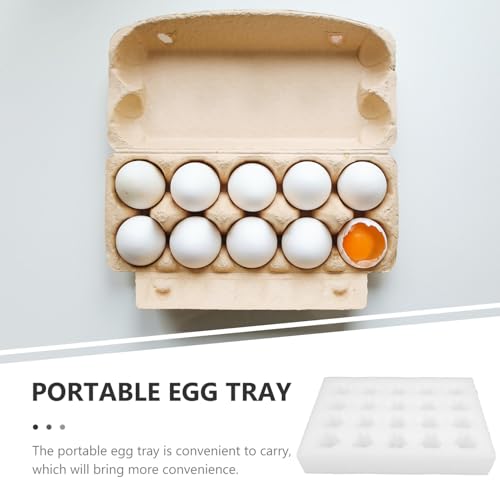 Cabilock Shatter-Proof Egg Holder with Lid, 4-Pack Portable Reusable Egg Tray for Shipping and Outdoor Storage Plastic Protector Organizer, 9.64X8.26X2.36In - size: 24.50X21.00X7.50CM