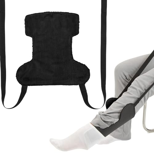 Vive Flexible Sock Aid for Putting on Socks - Extra Wide Sock Puller | Seniors - Soft, Flexible Sock Assist Device for Elderly - Sock Donner & Sock Helper Tool - Easy On & Easy Sock Help Device