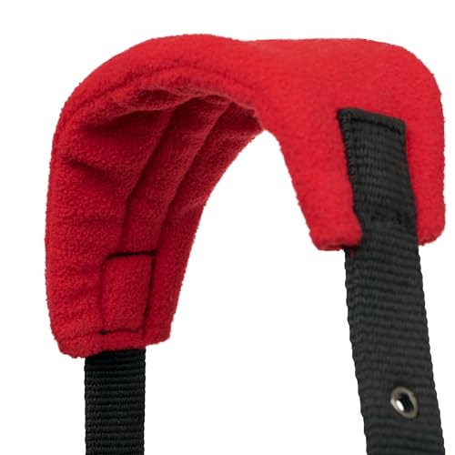 LeMieux Vogue Fleece Headcollar - Halter & Leadrope - Extra Padding, Adjustable at Curb and Poll Strap - color: Chilli, size: full