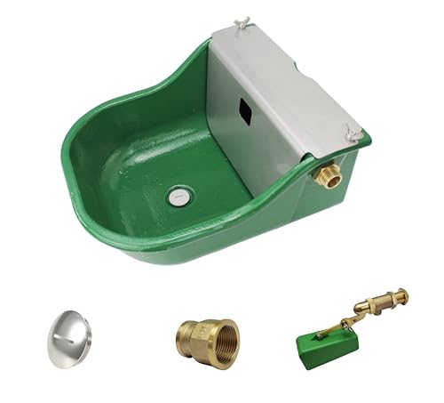 Automatic Stock Waterer for Horses,Cattle,Dog,Hog, Livestock, Heavy Duty Cast Iron,Extra Large Farm Animal Waterer Dispenser with Drainage Hole