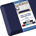 KitchenClouds Kitchen Mat Cushioned Anti Fatigue Kitchen Rug 0.8inch Waterproof Non Slip Kitchen Rugs and Mats Standing Desk Mat Comfort Floor Mats for Kitchen Sink Office (17.3"x39",Blue) | Water-Resistant, Non-Slip, Easy to Clean Comfort Floor Mat for K