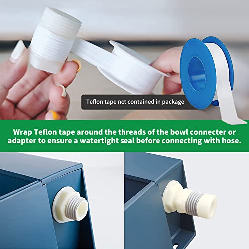 LESYPET Automatic Water Dispenser for Dogs, 68 oz Outdoor Dog Drinking Water Bowl for Chicken Livestock, Auto Filling Waterer for Pets & Livestock - size: 68 oz - Bowl