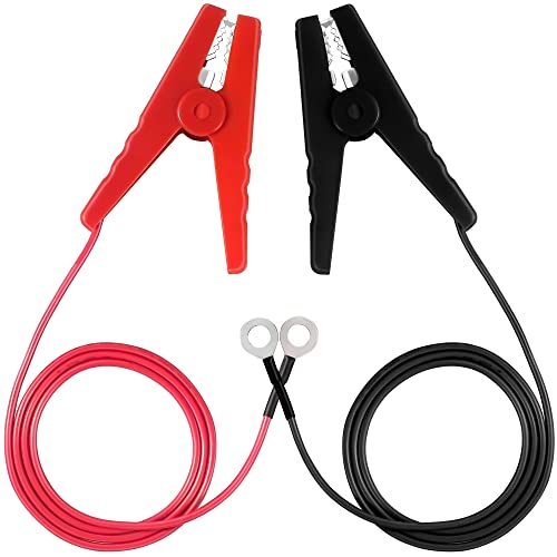Electric Fence Lead Wire Connector, 18AWG Alligator Clip Set, 3Ft | 2-Step Easy Install, Compatible with Solar Fence Energizers & Chargers, Fits Poultry, Livestock, Farm, Garden Netting Fence - style: 3FT Wire