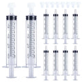 10mL Syringe for Liquid, Food, Oral, Scientific Labs, Measurement, Dispensing, Press-In Adapter, Craft, Big Tip with Cap- 10 Pack 10ml Syringes with tsp & mL Measurement (10ml-TSP, 10) - style: 10 ml-tsp