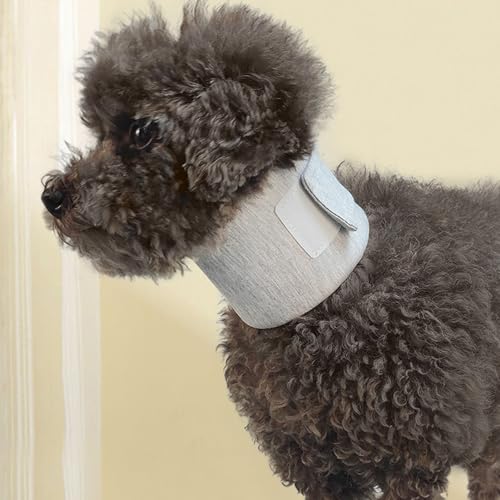 Dog Neck Support Collar, Cotton Adjustable Prevent Licking Pet Neck Brace Wrap Dog Protective Collar Recovery Head Cone for Cats Post Surgery (L) - size: L