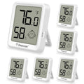 Geevon 6 Pack Mini Digital Hygrometer Gauge Indoor Thermometer – LCD Monitor Temperature with Comfort Index,Outdoor Humidity Meter for Home House Office Garden and Cellar - size: 6 pack, style: Modern