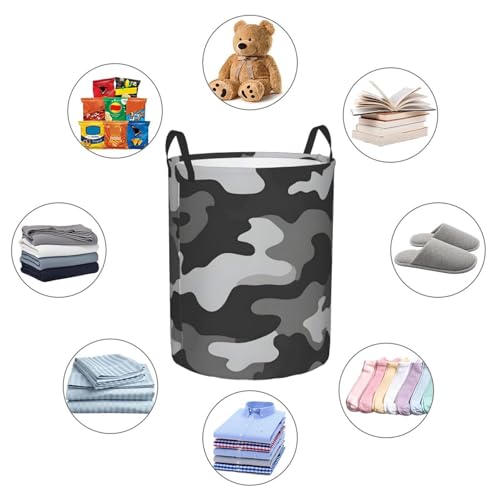 Laundry Basket Simpel Camouflage Collapsible Large Capacity,63L Dirty Clothes Basket Durable Lightweight Hamper With Handles Ideal For Clothes,Toys Home Organization size19.6"L x 15.7"W - color: camouflage