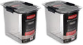 Rubbermaid Brilliance 12-Cup Airtight Food Storage Container,Perfect for Pantry Staples,Clear/Grey,(Pack of 2) - size: 12 Cup (Pack of 2)
