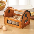 Egg Basket for Gathering Fresh Eggs, Farmhouse Egg Collecting Basket, Wood Chicken Egg Basket Countertop. （Brown Medium） - color: Brown, size: Medium