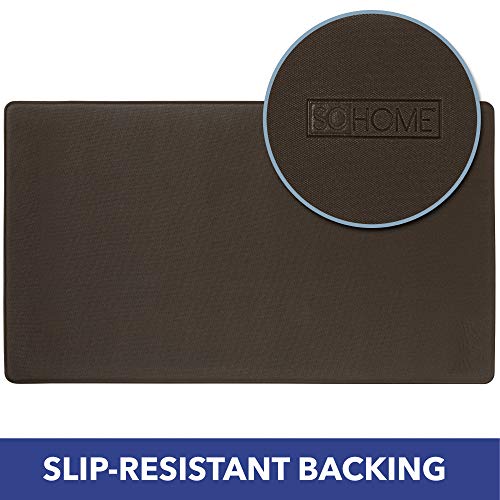 Home Dynamix Cozy Living Pineapple Runner Anti-Fatigue Kitchen Mat, Non-Slip Floor Mat, Padded Standing Desk Mat, Beige/Black, 17.5"x30" - color: Beige/Black, size: 18"L x 18"W x 0.5"Th