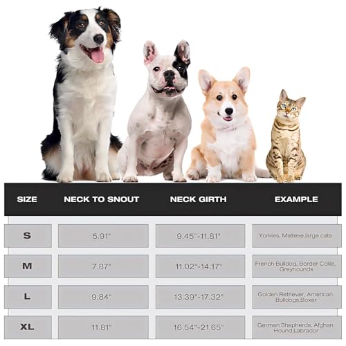 Soft Dog Cone for Large Dogs,Adjustable Dogs Recovery Collar | Protective Elizabethan Cones,E Collar Alternative to Stop Licking,Comfortable Dog Cones,Black,M - color: Black, size: M(Neck Girth:11.02"-14.17")