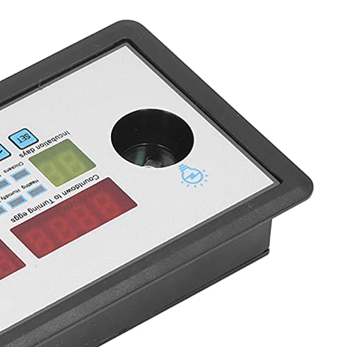 Fdit Intelligent Incubator Thermostat Controller, Digital Automatic Temperature Humidity Monitor with Alarm Egg Light Countdown Timer 12V ABS 150 x 88 x 30 mm for Egg Hatchers
