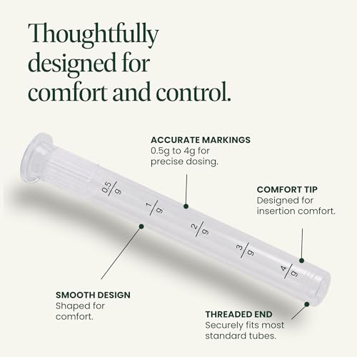 NewLife Naturals Disposable Vaginal Cream Applicators, 100 Pack | Threaded Vaginal Cream Applicators with Dosage Marks, Individually Wrapped for Gel, Lubricant, & Cream Single Use – USA Made - size: 100 Count (Pack of 1)