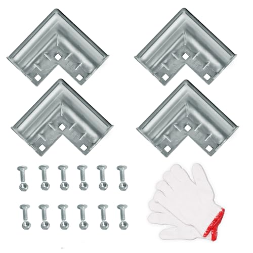 4-Pack Heavy-Duty Aluminum Gate Elbows 90° Corner Brackets 1-3/8" Outdoor Diameter Pipe Fitting for Chain Link Fence Gates | Rustproof & Easy Snap Installation