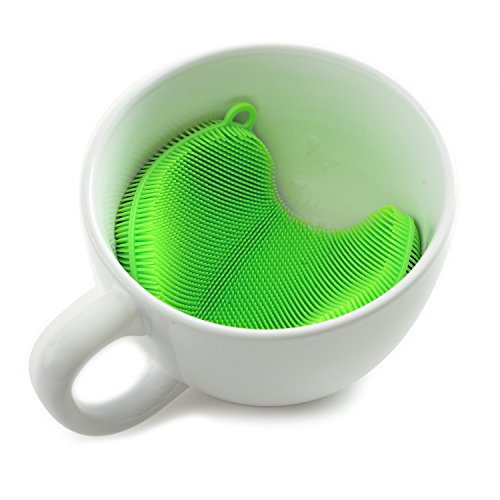 Norpro Silicone Bowtie Dish Brush - color: Green