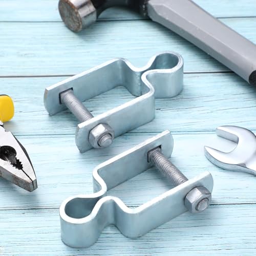 Dansydaisy 2 Pcs 1" x 1" Square Post Female Hinges 5/8'' Pintle Square Chain Link Fence Gate Post Galvanized Steel Hinge with Bolts and Nuts for Repairing and Replacing Fence Gate(Silver) - color: Silver, size: 1" X 1"