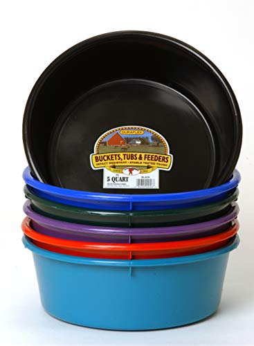 Little Giant® Plastic Utility Pan | Feed Pan | Durable & Versatile Livestock Feeding Bucket | Made in USA | 5 Quart | Purple - color: Purple, size: 5 Quarts