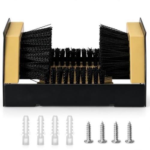 Heavy Duty Classic Outdoor Boot Scraper & Shoe Cleaner Brush with Stiff Bristles Metal Frame Portable or Floor Mounted for Entryways Barns Farms Garages Removes Mud Snow Sand Fits - size: Classic