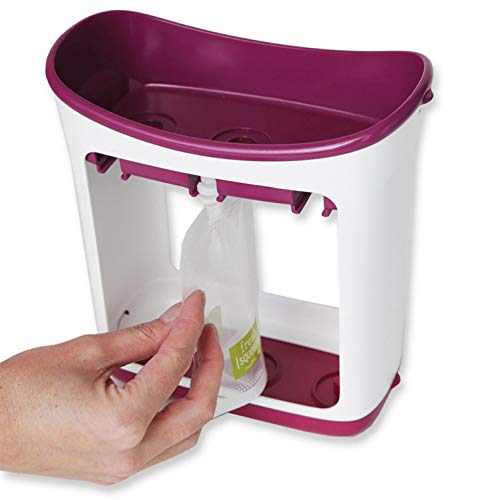 Infantino Squeeze Station, Fills 3 Pouches at Once, Purple | Baby food maker & pouch filler, Easy to use, Dishwasher safe, Homemade baby food essential - style: Squeeze Station Purple